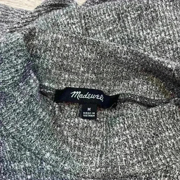 Madewell Grey & White Mock Neck Long Sleeve Dress Size M - Picture 5 of 10